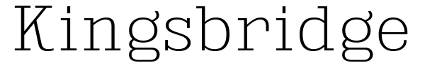 Kingsbridge font preview